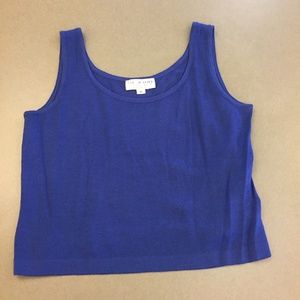St. John Royal Blue Knit Tank Top